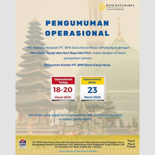 Pengumuman Operasional
