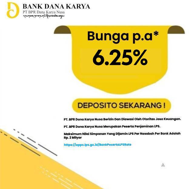 Informasi Tabungan dan Deposito Bank Dana Karya